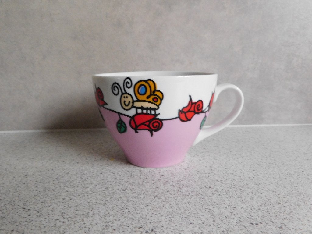 Kop 300 ml. 8x11 cm. Roos Babette Harms, Gebruikt, Overige merken, Ophalen of Verzenden, Overige stijlen