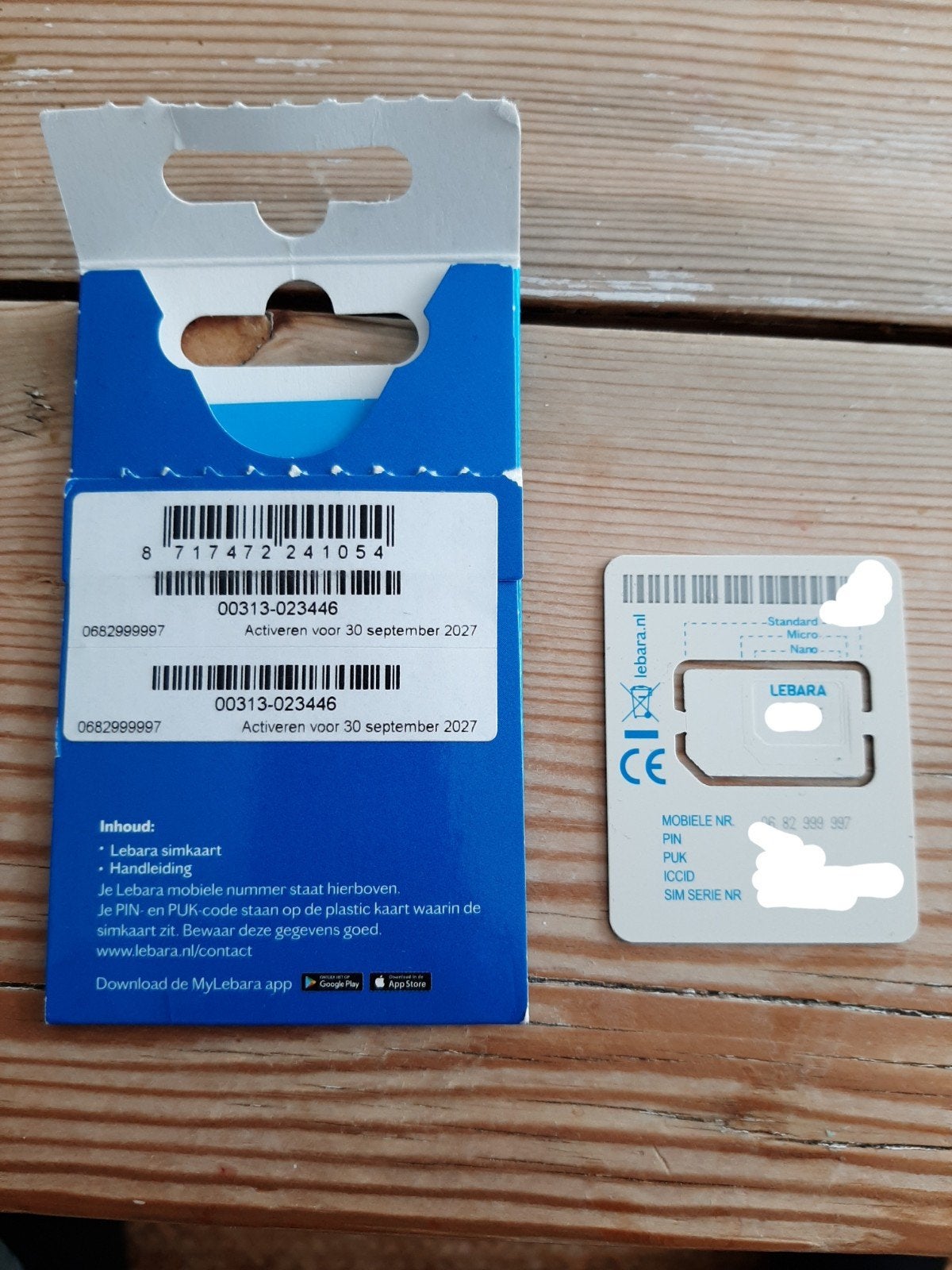 Lebara Prepaid Simkaart met Makkelijk Nummer 0682999997, Telecommunicatie, Prepaidkaarten en Simkaarten, Ophalen of Verzenden