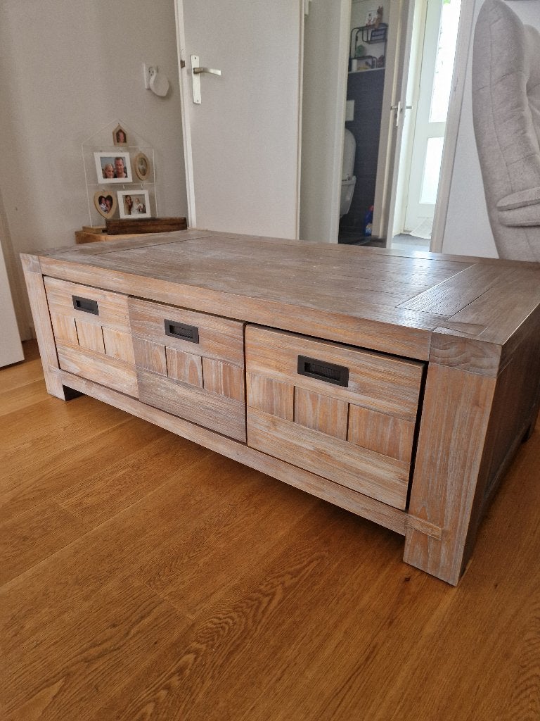 Salontafel, Huis en Inrichting, Tafels | Salontafels, Ophalen, 100 tot 150 cm, Eikenhout, 50 tot 100 cm