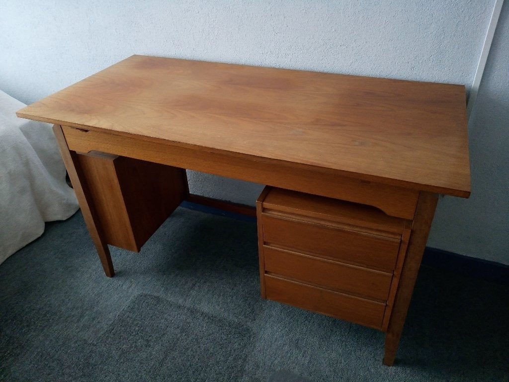 Vintage bureau, Huis en Inrichting, Bureaus, Gebruikt, Overige typen, Overige merken, Vintage, Hout, Bruin, Met lades, Opbergruimte