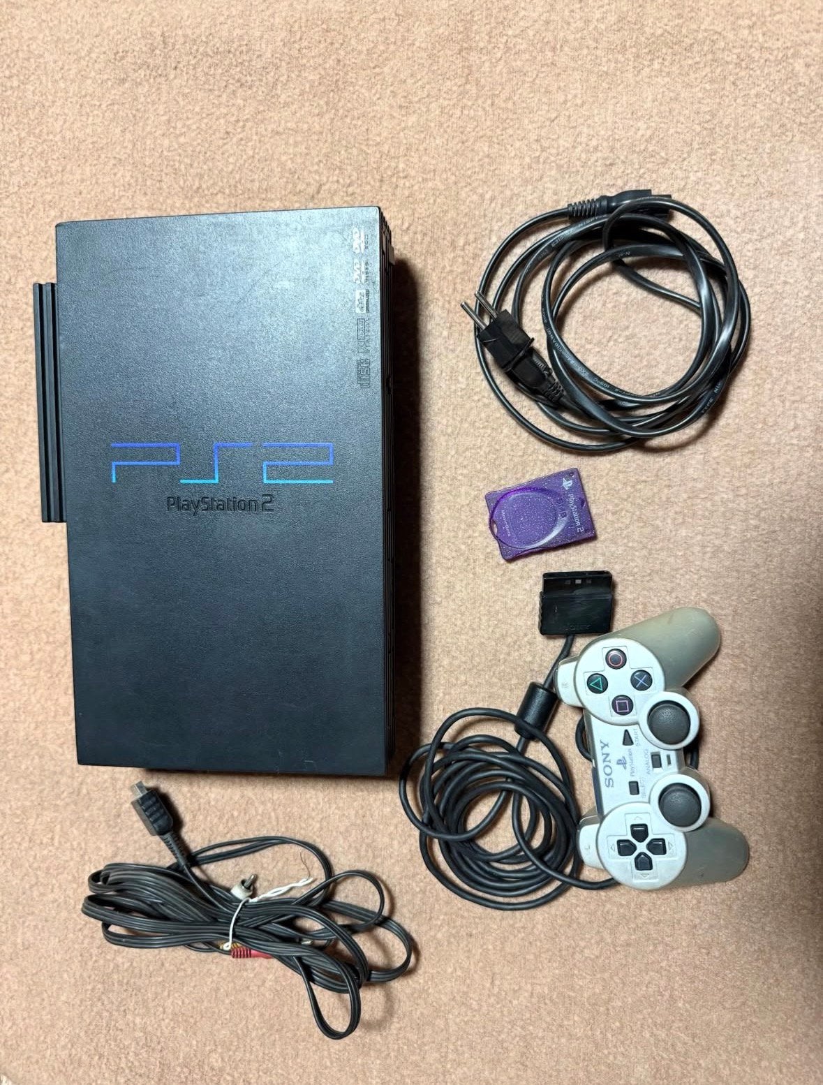 Ps2 met 1 controller en 2 of meerSpellen, Spelcomputers en Games, Spelcomputers | Sony PlayStation 2, Zo goed als nieuw, Blauw
