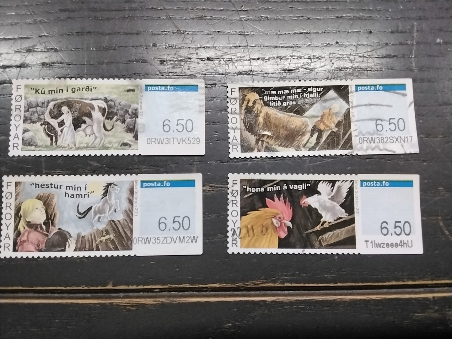 26156 Denemarken foroyar automaatzegels 2011 serie, Postzegels en Munten, Ophalen of Verzenden, Denemarken, Gestempeld