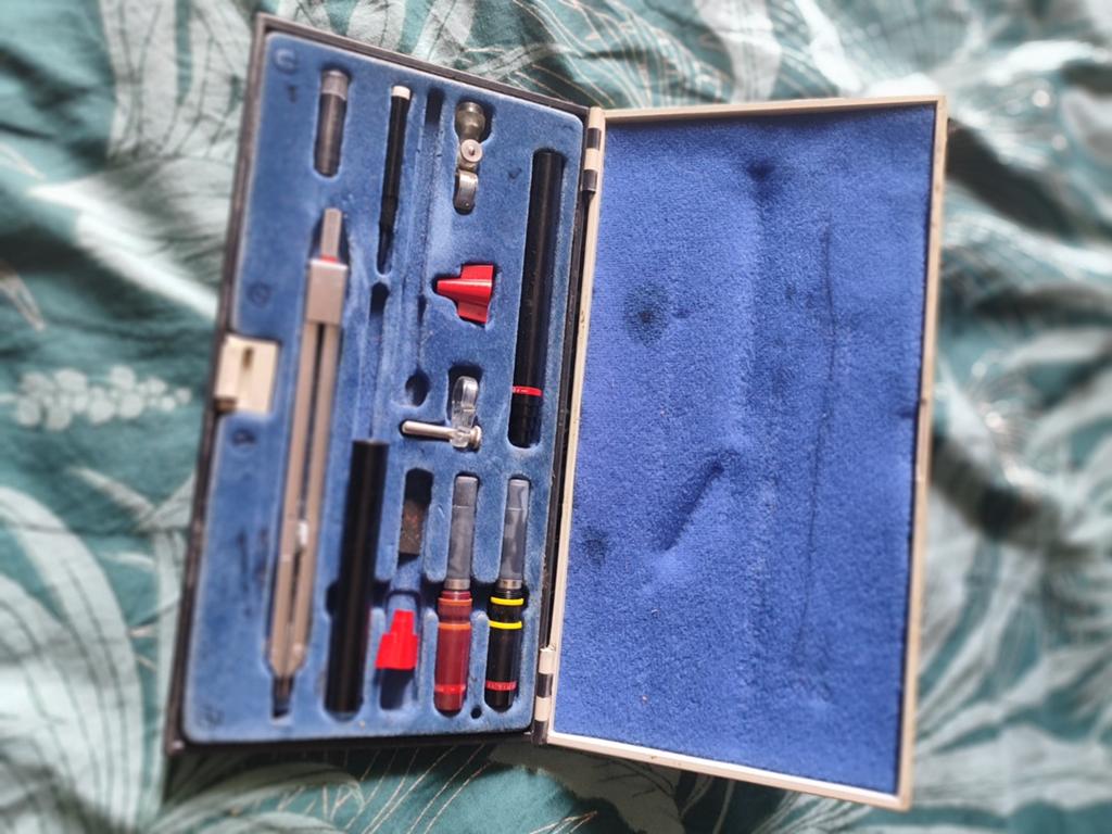 Vintage Rotring tekenset in originele doos, Ophalen of Verzenden