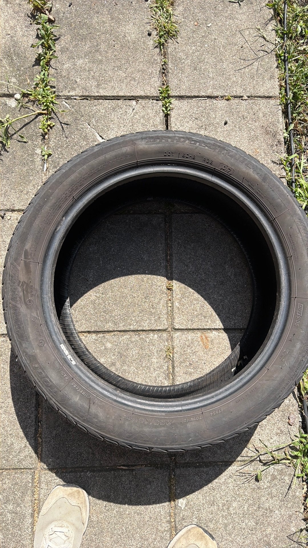 Bridgestone turanza 225/45/17, Ophalen, Zo goed als nieuw
