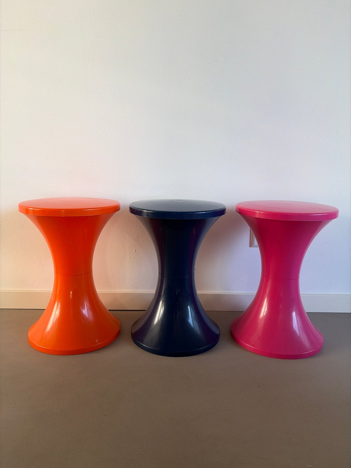 Vintage Franse Tam Tam krukjes - Set van 3, Ophalen, Gebruikt, Kunststof