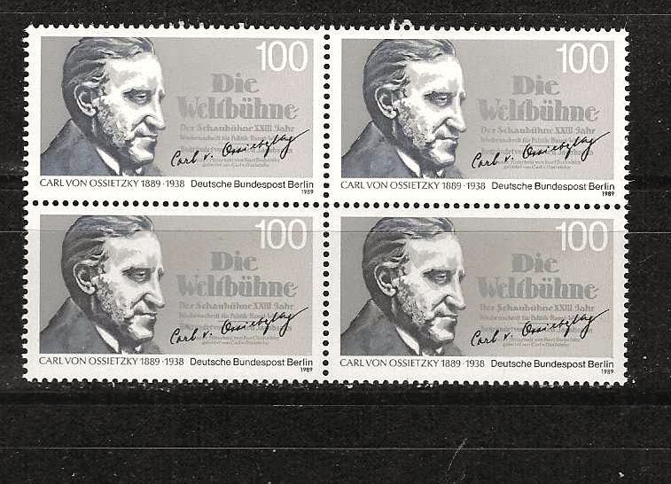 Berlin 851 postfris blok van 4, Ophalen of Verzenden, BRD, Postfris
