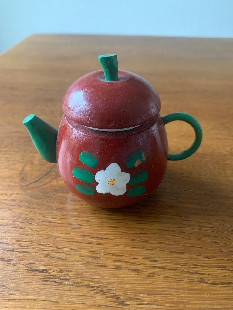Houten Mini Theepotje met Deksel Echt Handwerk Nieuw, Ophalen of Verzenden, Nieuw