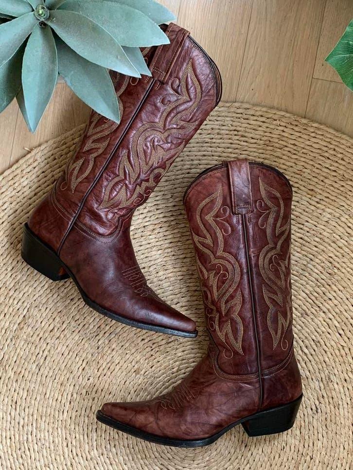 Buffalo hoge cowboylaarzen 38 western boots bohemian laarzen, Hoge laarzen, -, Ophalen of Verzenden, Zo goed als nieuw