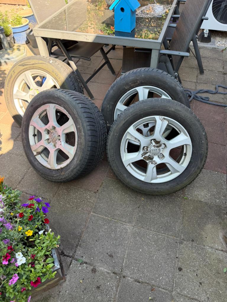 Audi A3 velgen met goede winterband - Steek 5x112, Auto diversen, Ophalen, Gebruikt