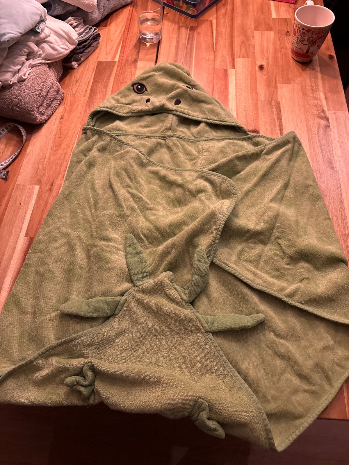 IKEA JÄTTELIK Draken Badcape - Groen, Ophalen of Verzenden, Zo goed als nieuw