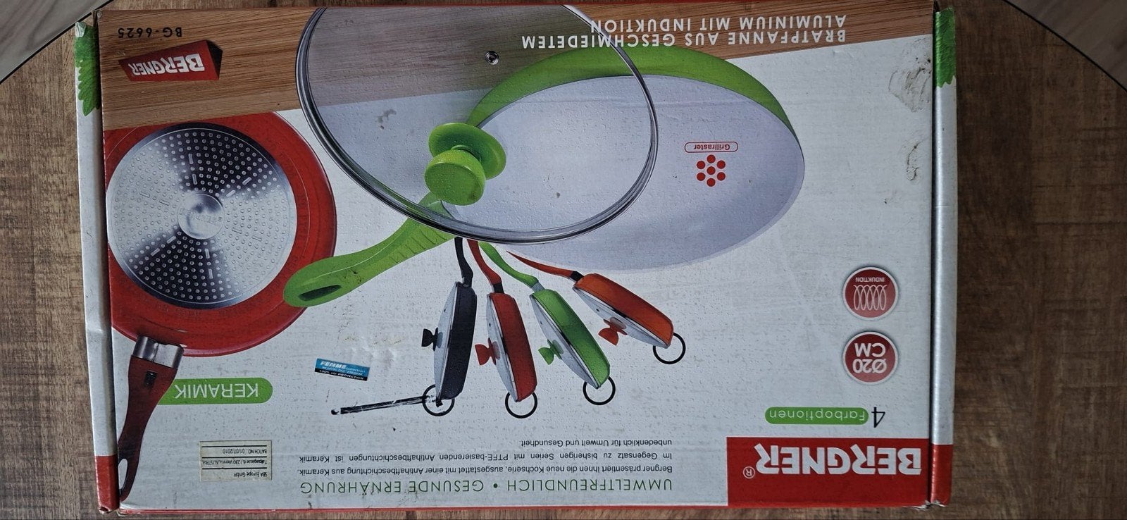 Bergner Braadpan Keramisch Aluminium Inductie Ø20cm, Braadpan, Antiaanbaklaag, Ophalen of Verzenden, Nieuw