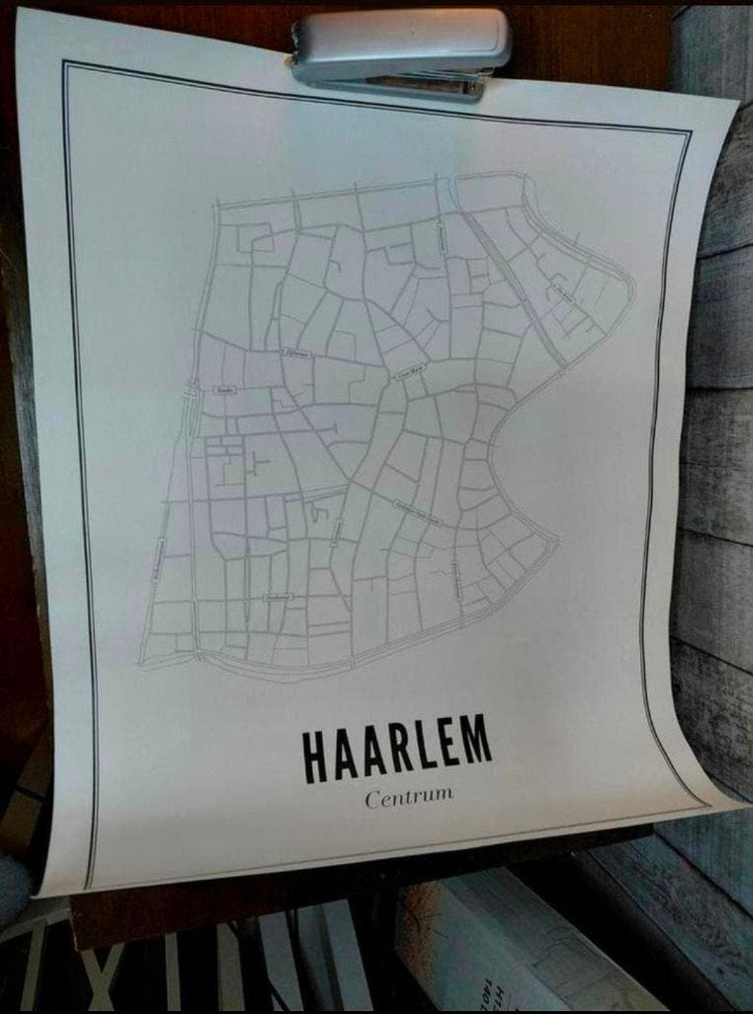 Haarlem centrum WIJCK poster / print., Ophalen of Verzenden, Poster