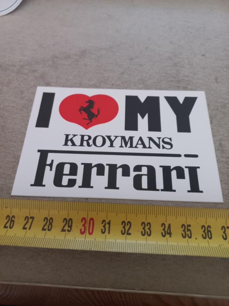 I love my Ferrari kroymans  2, Ophalen of Verzenden, Zo goed als nieuw