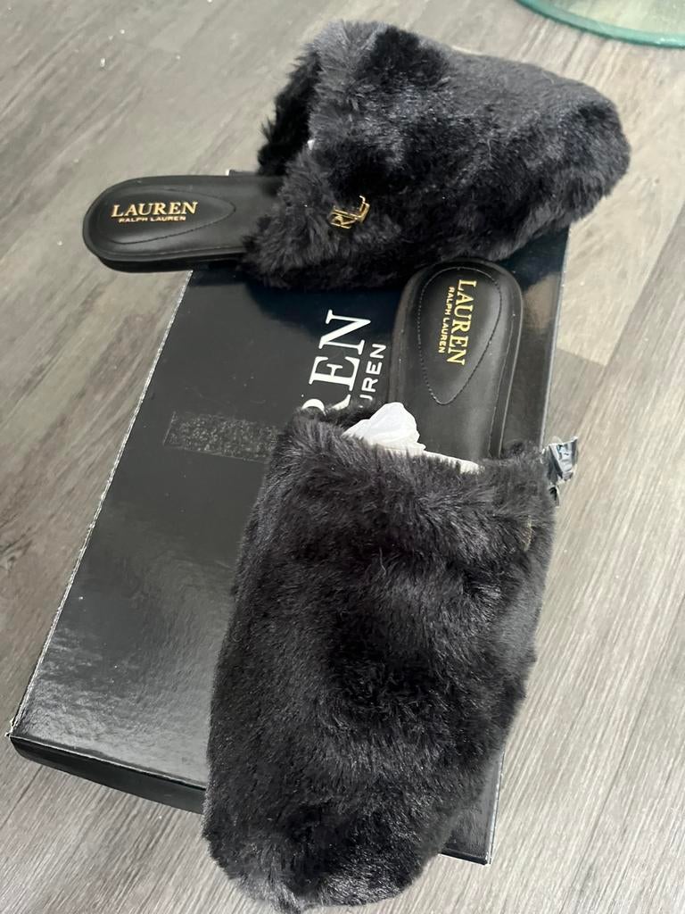 Nieuwe ralph lauren loafers slippers slofen zwart maat 41, Ophalen of Verzenden, Nieuw, Zwart