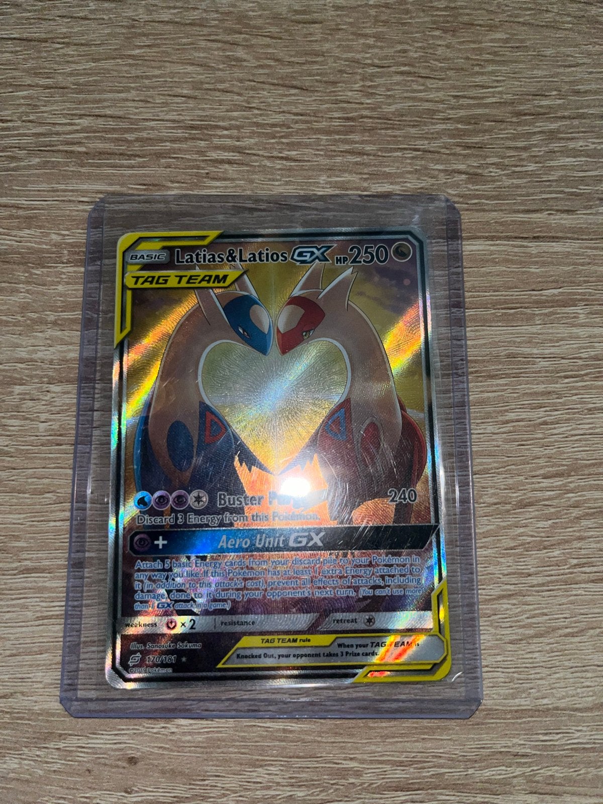 Latias & Latios GX Alternate Art (170/181) Team Up, Ophalen, Gebruikt, Losse kaart, Foil