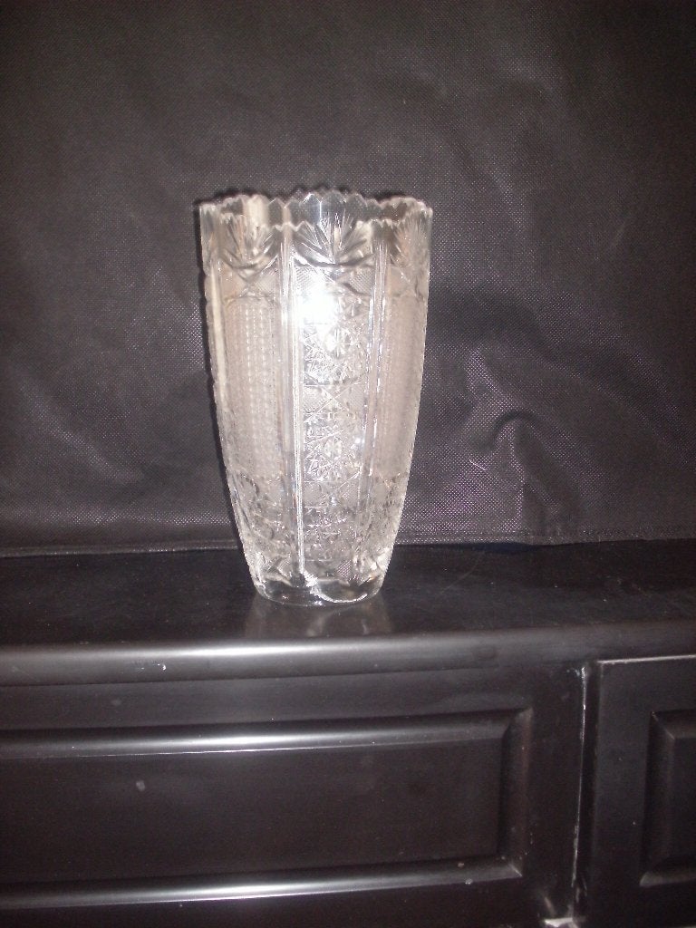 VAAS  IN  BOHEEMS  KRISTAL, Antiek en Kunst, Antiek | Glas en Kristal, Ophalen of Verzenden