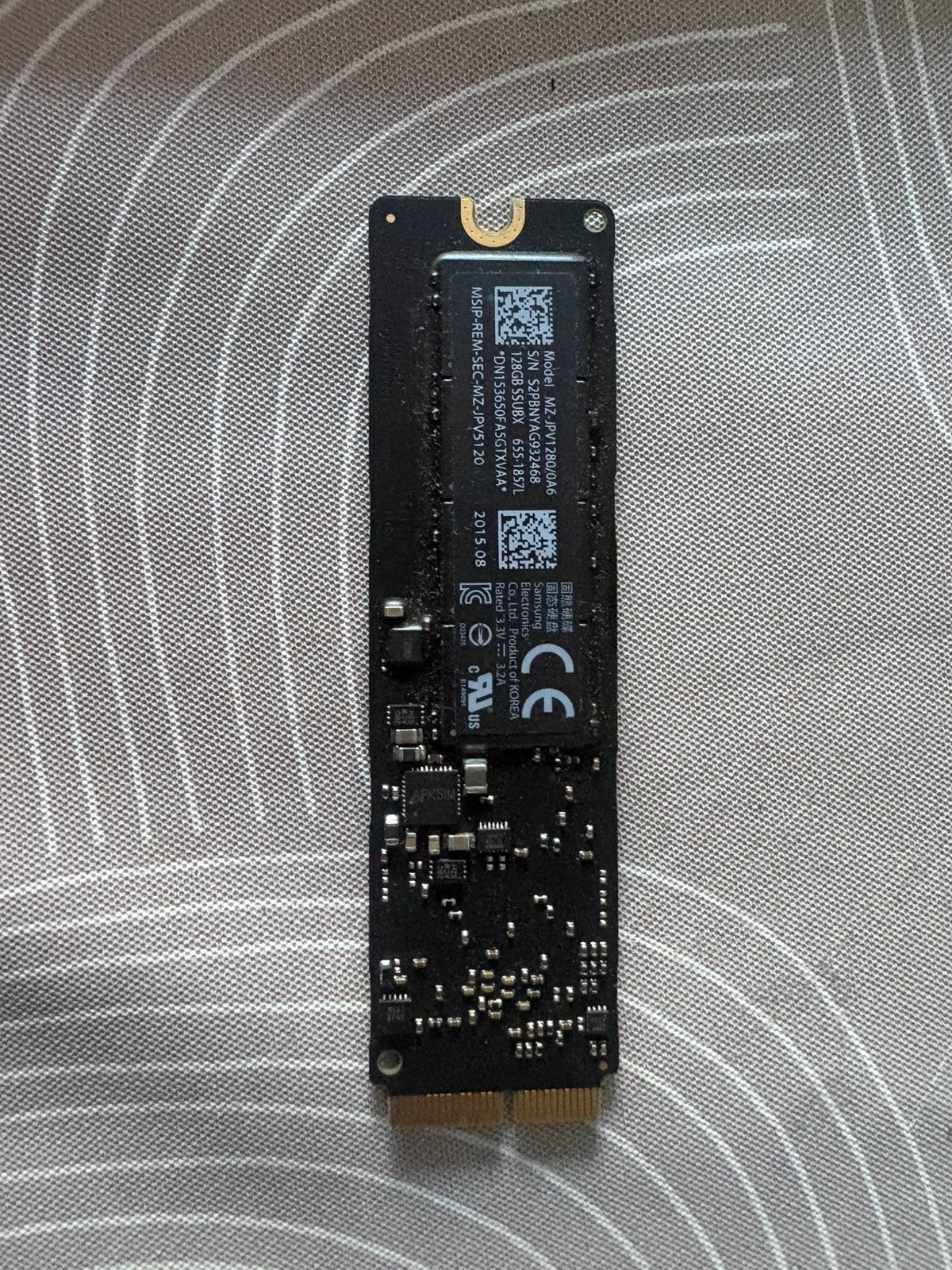Apple 128gb Ssd mz-jpv1280/0a6, Intern, Gebruikt, 128gb, SSD