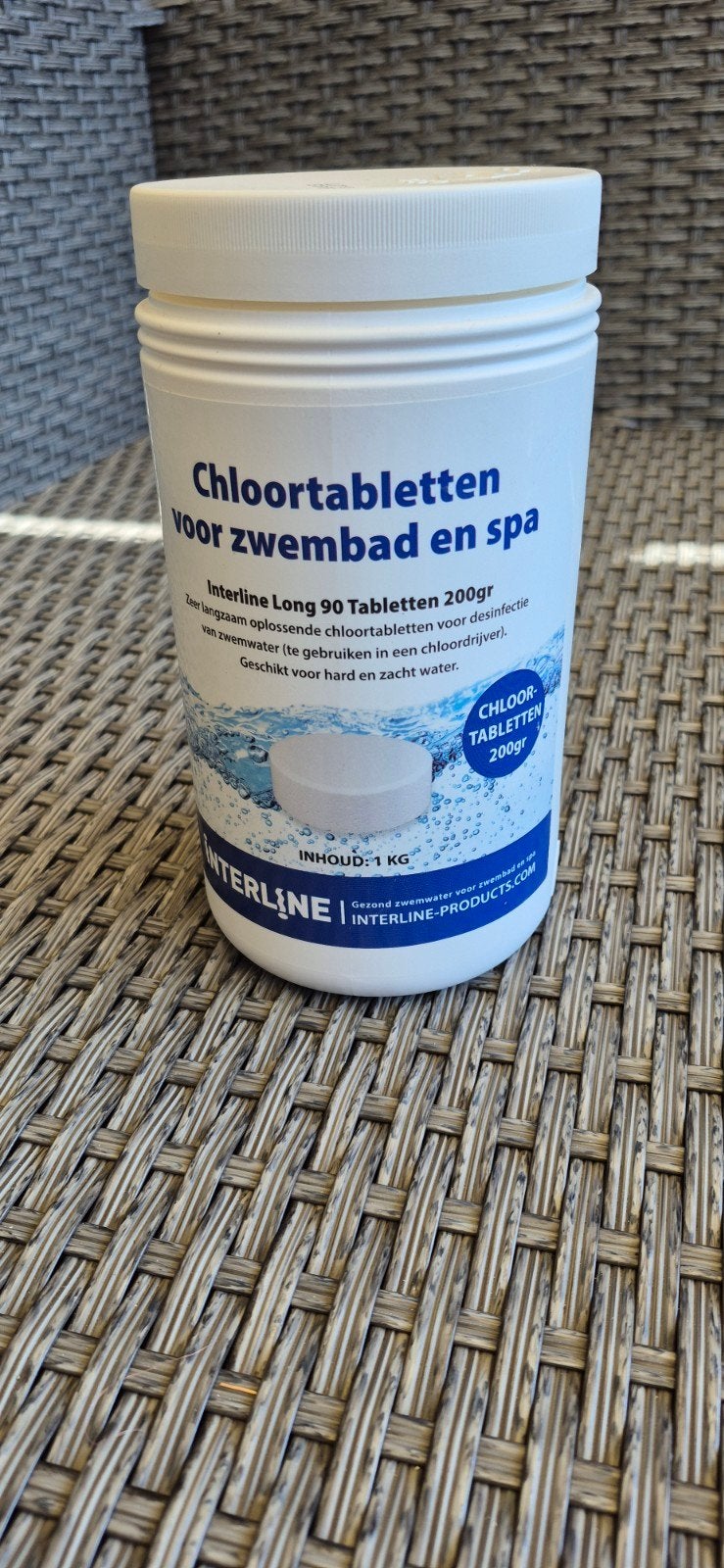 Interline Chloortabletten voor zwembad en spa - 1 KG, Ophalen of Verzenden, Nieuw, Reinigingsmiddel