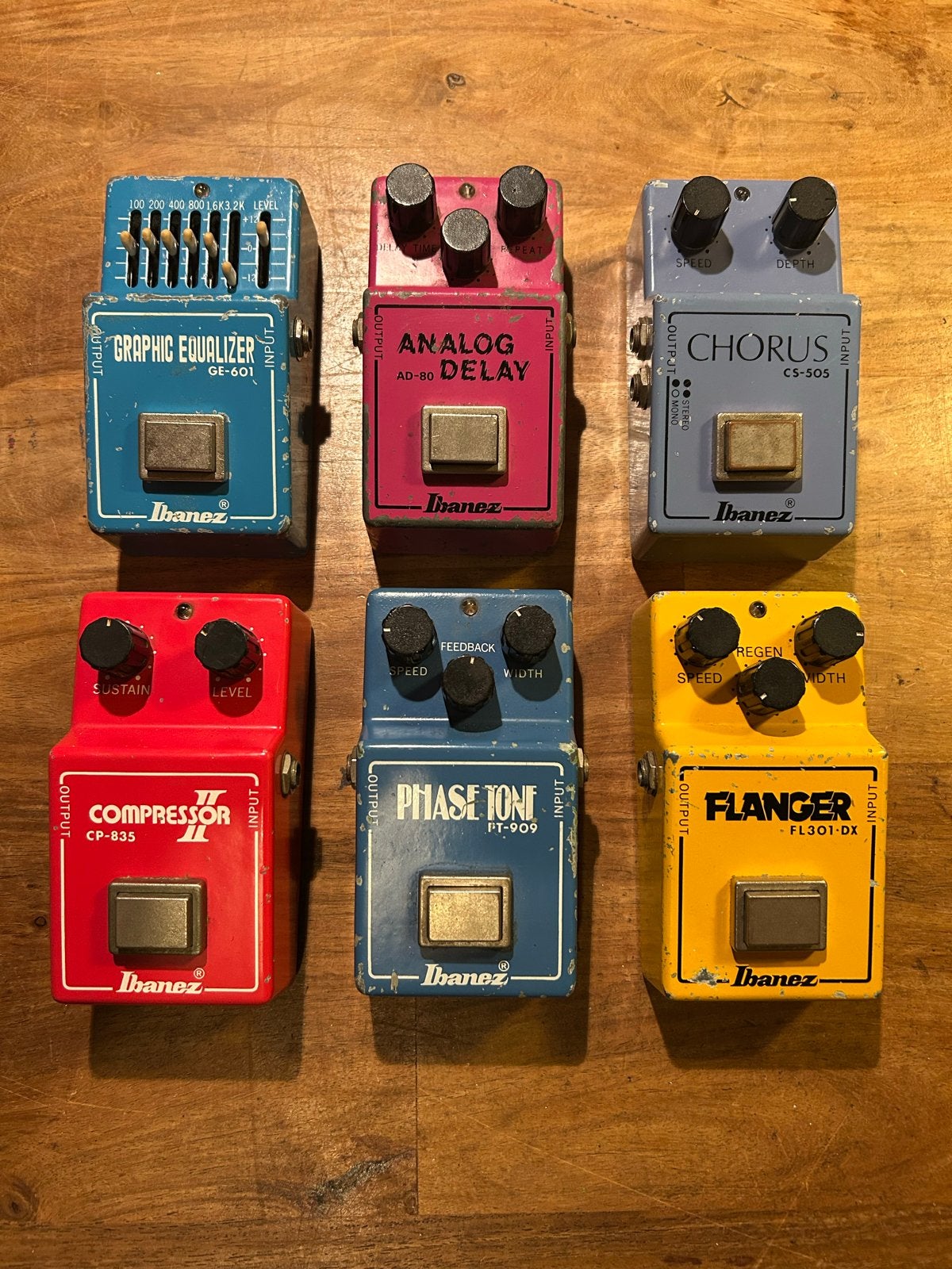 Ibanez Vintage Effectpedalen Collectie (6 stuks), Ophalen of Verzenden, Gebruikt, Chorus