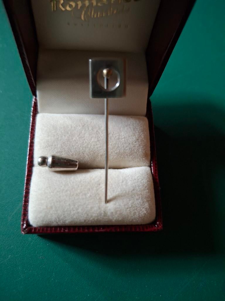 Zilveren  dasspeld, Antiek en Kunst, Ophalen of Verzenden