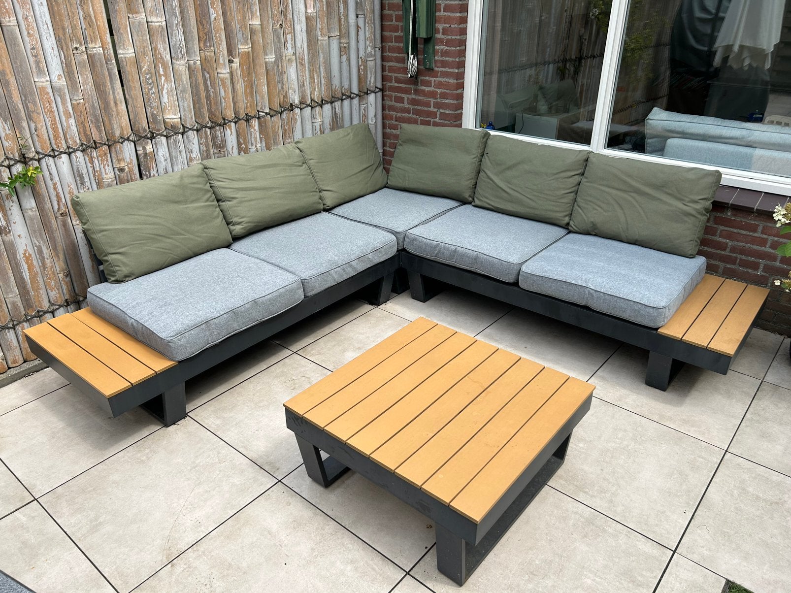 Exterioo loungeset + Keter kussenbox, Ophalen, Zo goed als nieuw, Kunststof