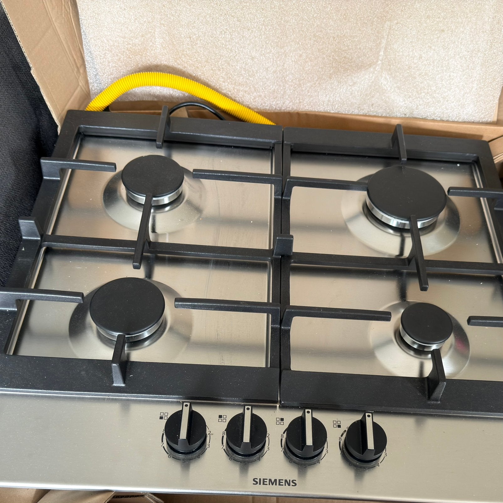 Siemens iQ500 (Hsg6s6fq00) gaskookplaat - 4 branders, Nieuw, Inbouw, Gas, 4 kookzones