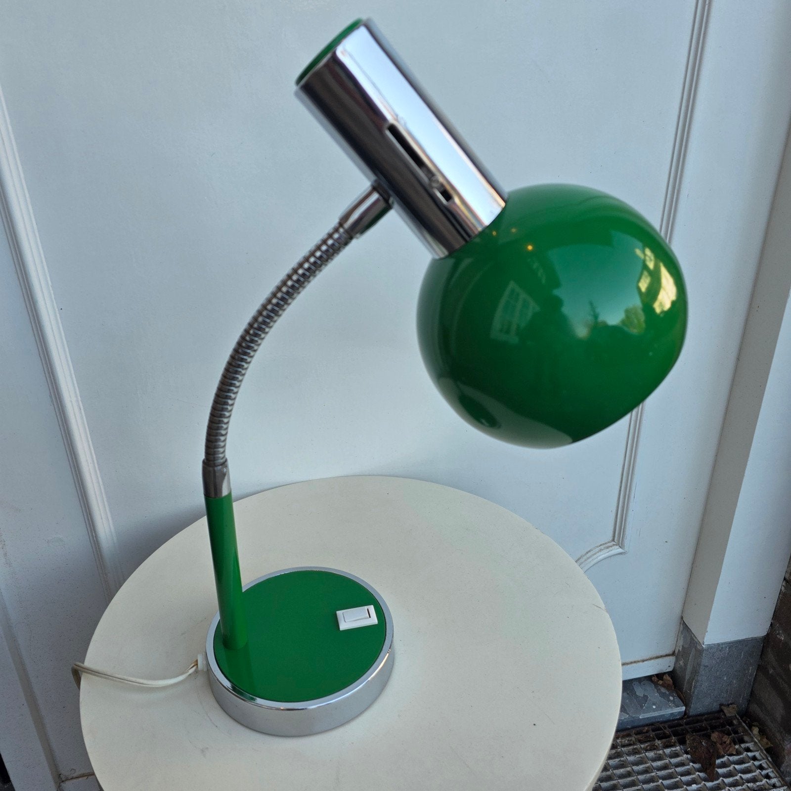 Vintage Groene Bureaulamp van Gepo jaren 70, Overige merken, Ophalen of Verzenden, Zo goed als nieuw, Metaal