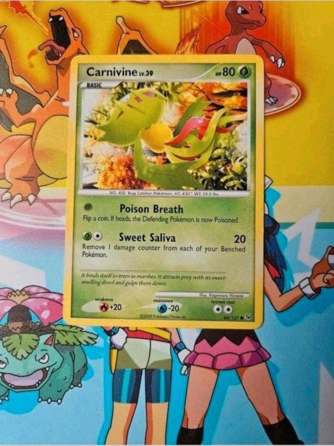 Carnivine 68/127 Platinum base set pokemon kaart, Ophalen of Verzenden, Gebruikt, Losse kaart