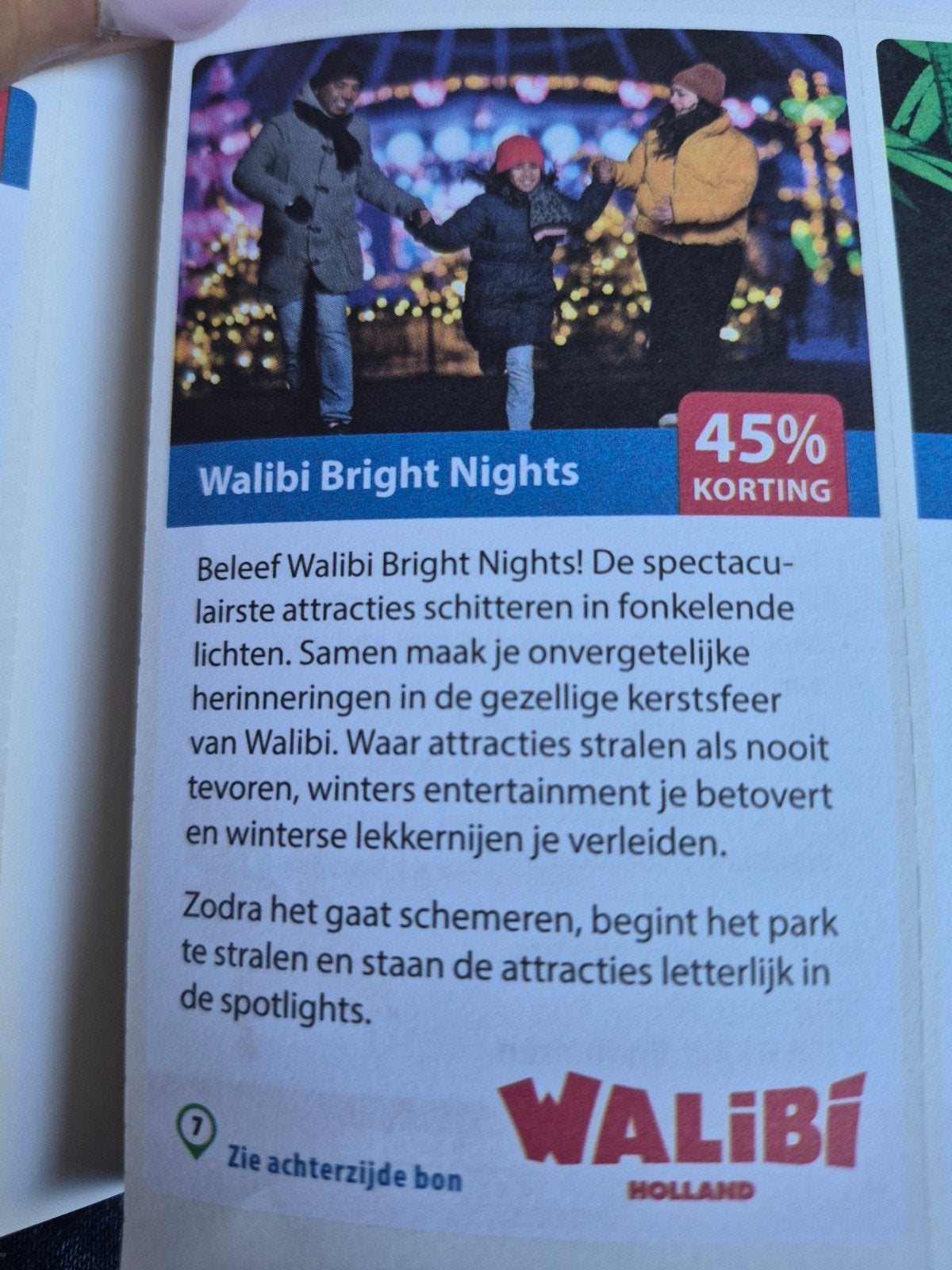 walibi bright nights 45% korting, Tickets en Kaartjes, Drie personen of meer, Kortingskaart