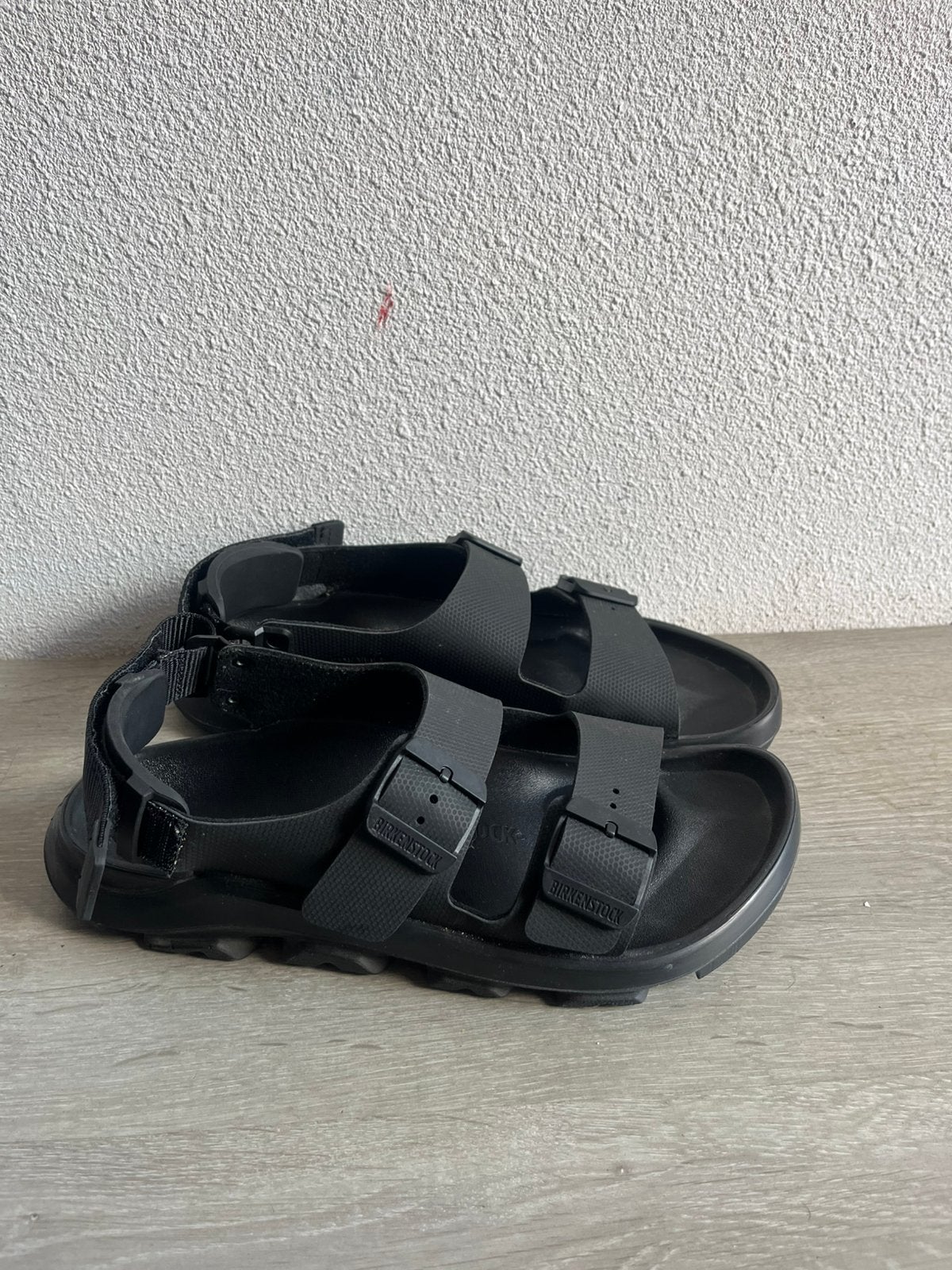 Birkenstock plastic sandles, Kleding | Heren, Schoenen, Ophalen of Verzenden, Zo goed als nieuw, Zwart, Sandalen