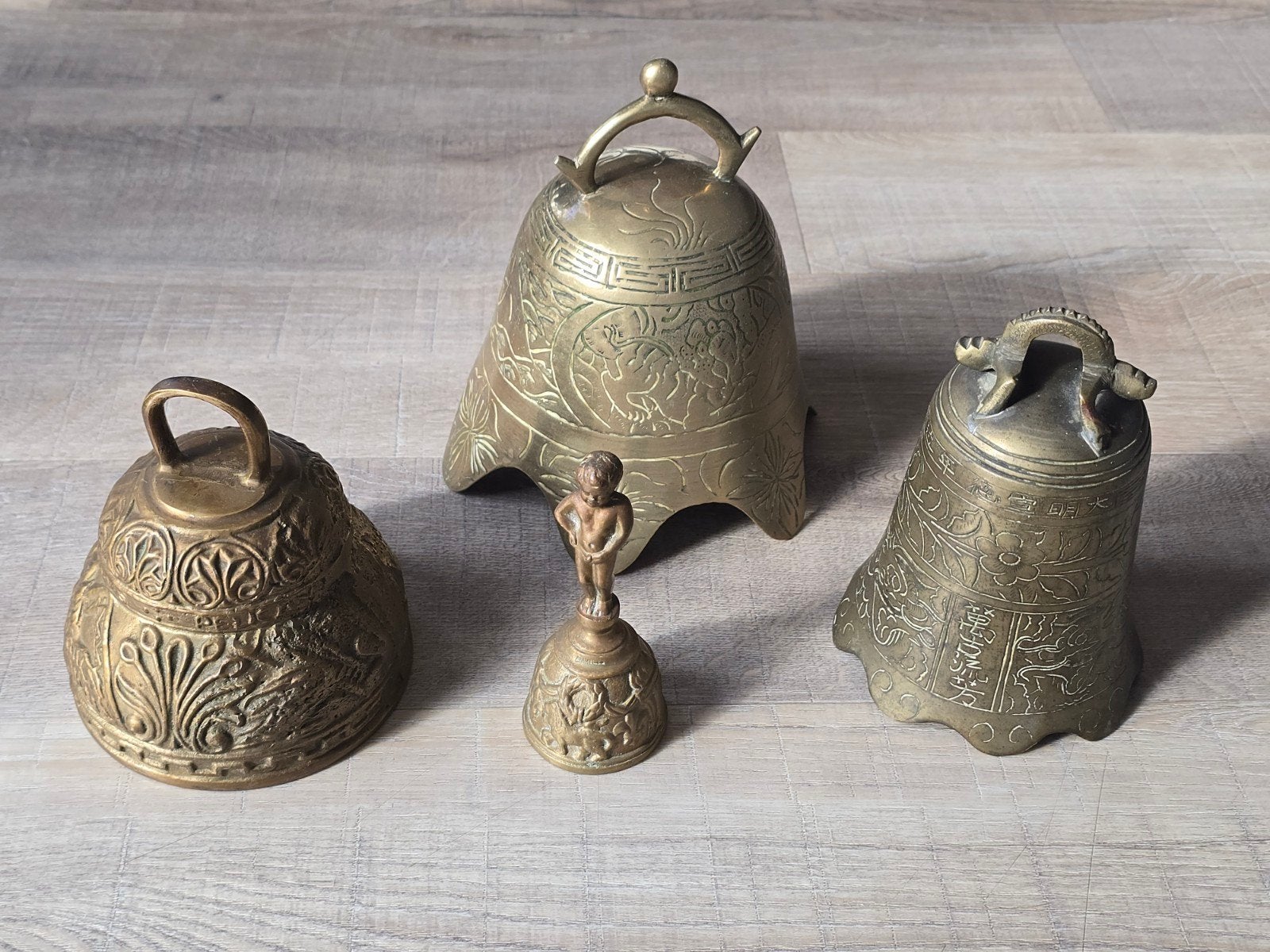 2x zeldzame antieke Gong & 2x bel - Gong - China €99, Ophalen of Verzenden, Brons