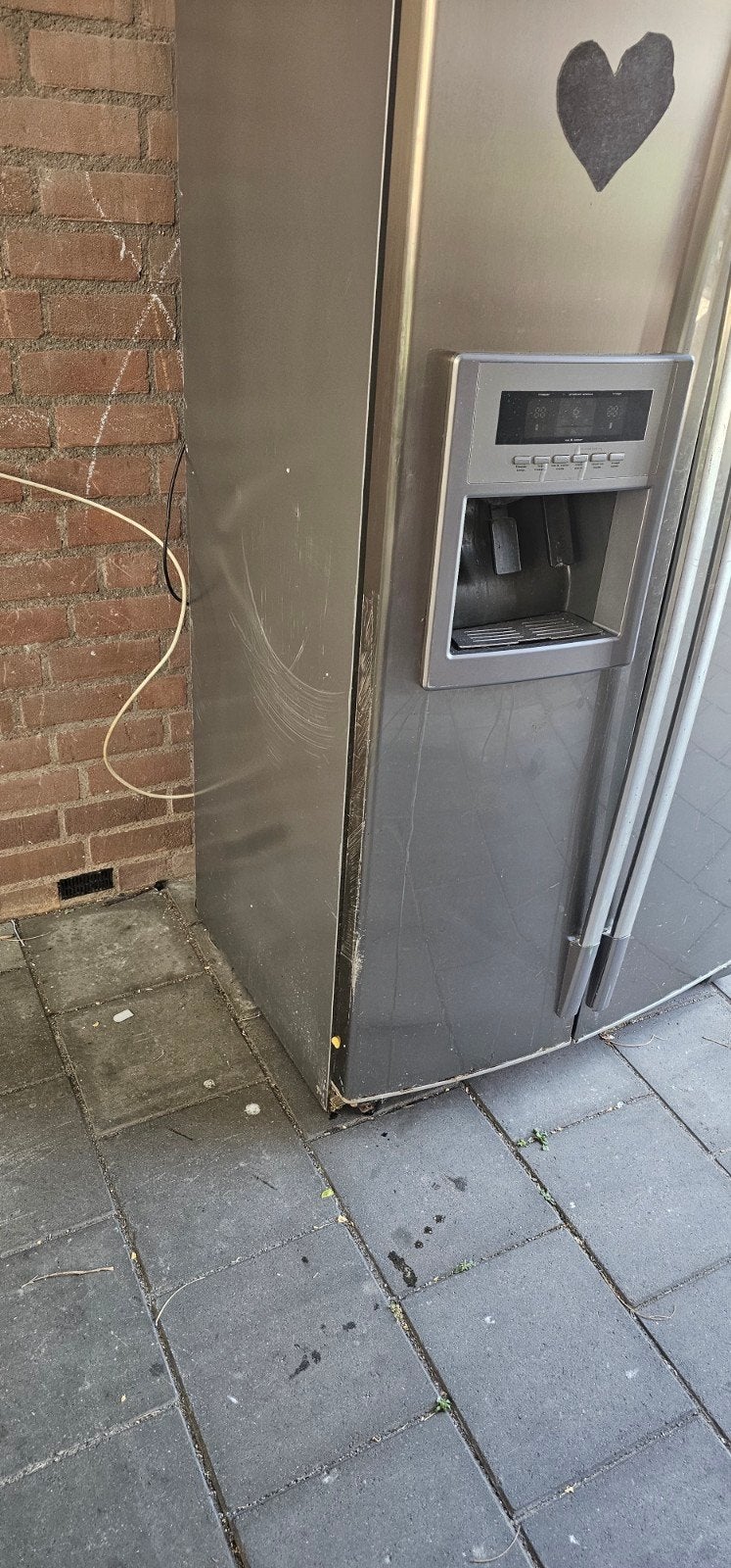 Amerikaanse koelkast met vriezer en waterdispenser defect, Gebruikt, 200 liter of meer, 60 cm of meer, Met aparte vriezer