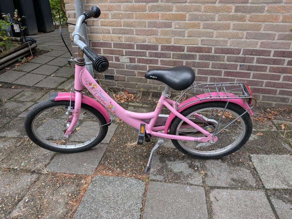 Roze Puky Prinzessin Lillifee Kinderfiets - 18 Inch, Ophalen, Terugtraprem, Zijwieltjes, Puky