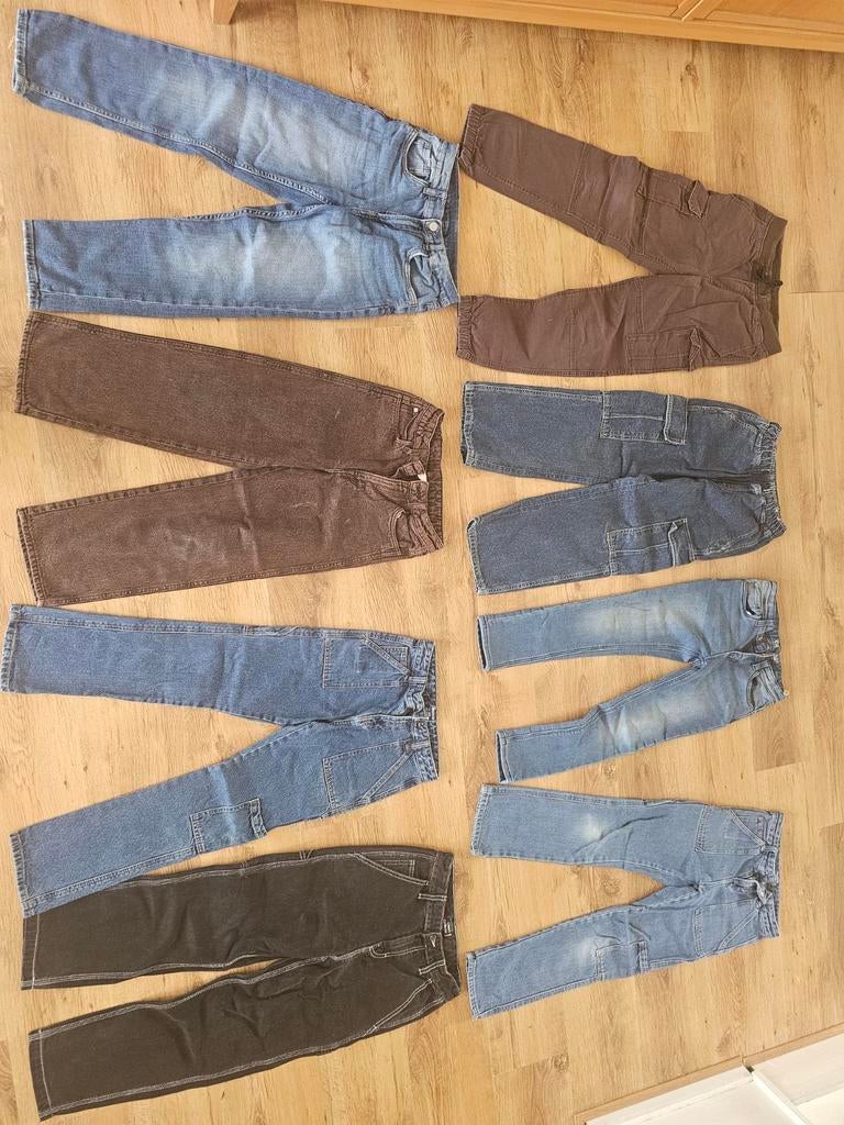 8 jongens broeken maat 134-152 (Zara, H&M, Kiabi), Broek, Gebruikt, Jongen, Zara, H&M, Kiabi