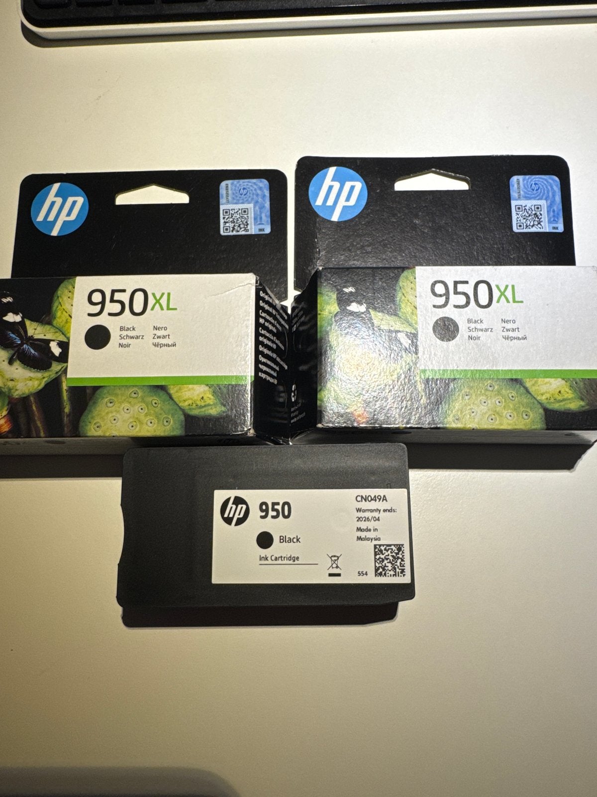 HP 950XL Zwarte Inktcartridges (2 stuks) en 1x HP 950, Ophalen of Verzenden, Nieuw, Cartridge