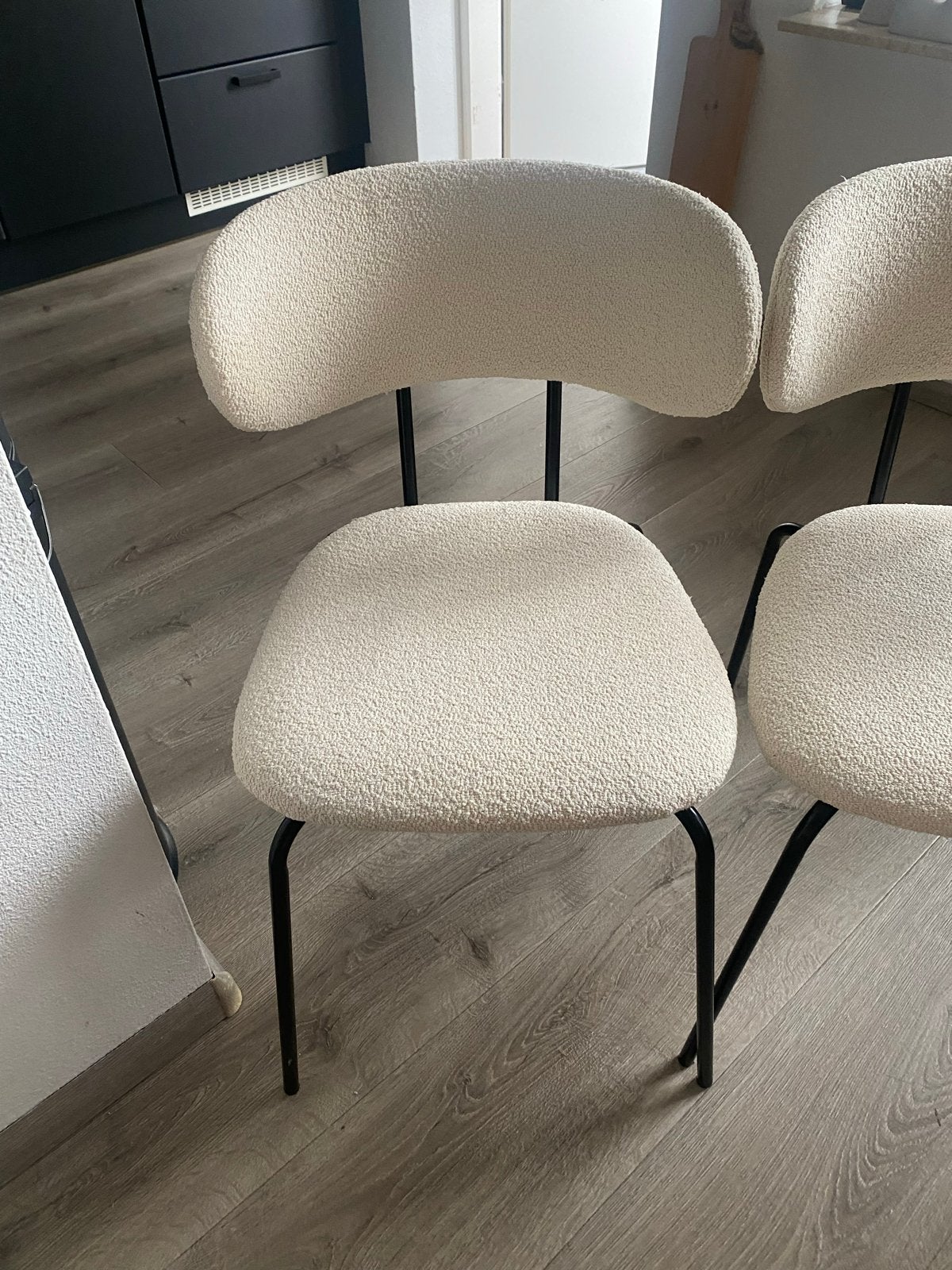 Kwantum Bolzano eetkamerstoelen off-white - 4 stuks, Huis en Inrichting, Stoelen, Ophalen, Gebruikt, Wit, Vier