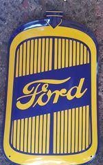 Ford grill emaille reclame decoratie bord USA mancave garage, Reclamebord, Ophalen of Verzenden, Zo goed als nieuw, Info@americansaleshop.nl