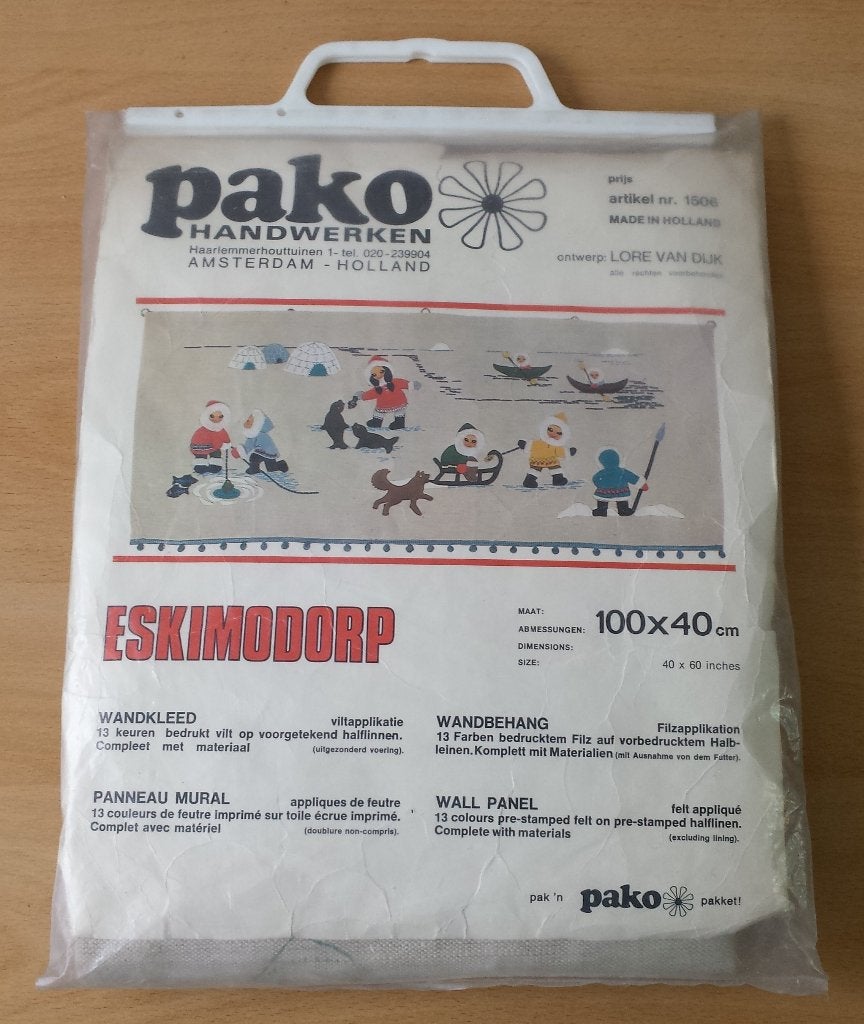 Eskimodorp Wandkleed Pakket - Lore van Dijk - Pako, Pako, Nieuw, Ophalen of Verzenden, Handborduren
