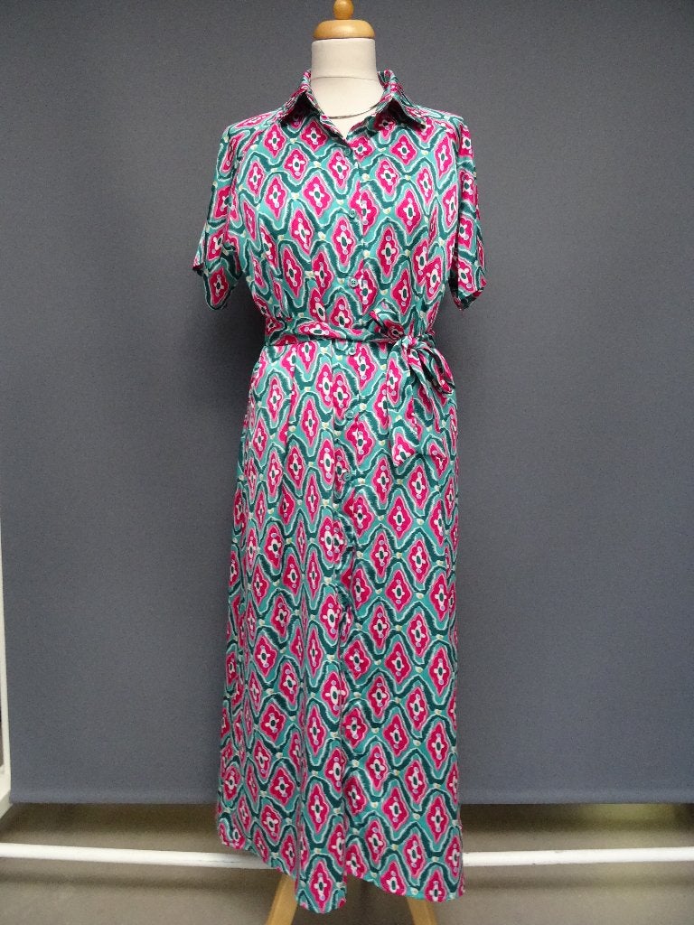 AZZURRO maat L/XL, midi lange jurk., Azzurro, Maat 46/48 (XL) of groter, Ophalen of Verzenden, Zo goed als nieuw
