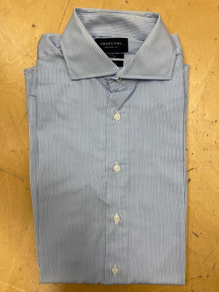 Profuomo slim fit overhemd zgan, Halswijdte 38 (S) of kleiner, Meerkleurig, Verzenden, Profuomo