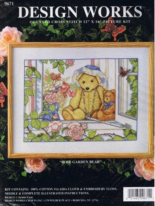 Borduurpakket Rose Garden Bear, Ophalen of Verzenden, Nieuw, Borduurpakket