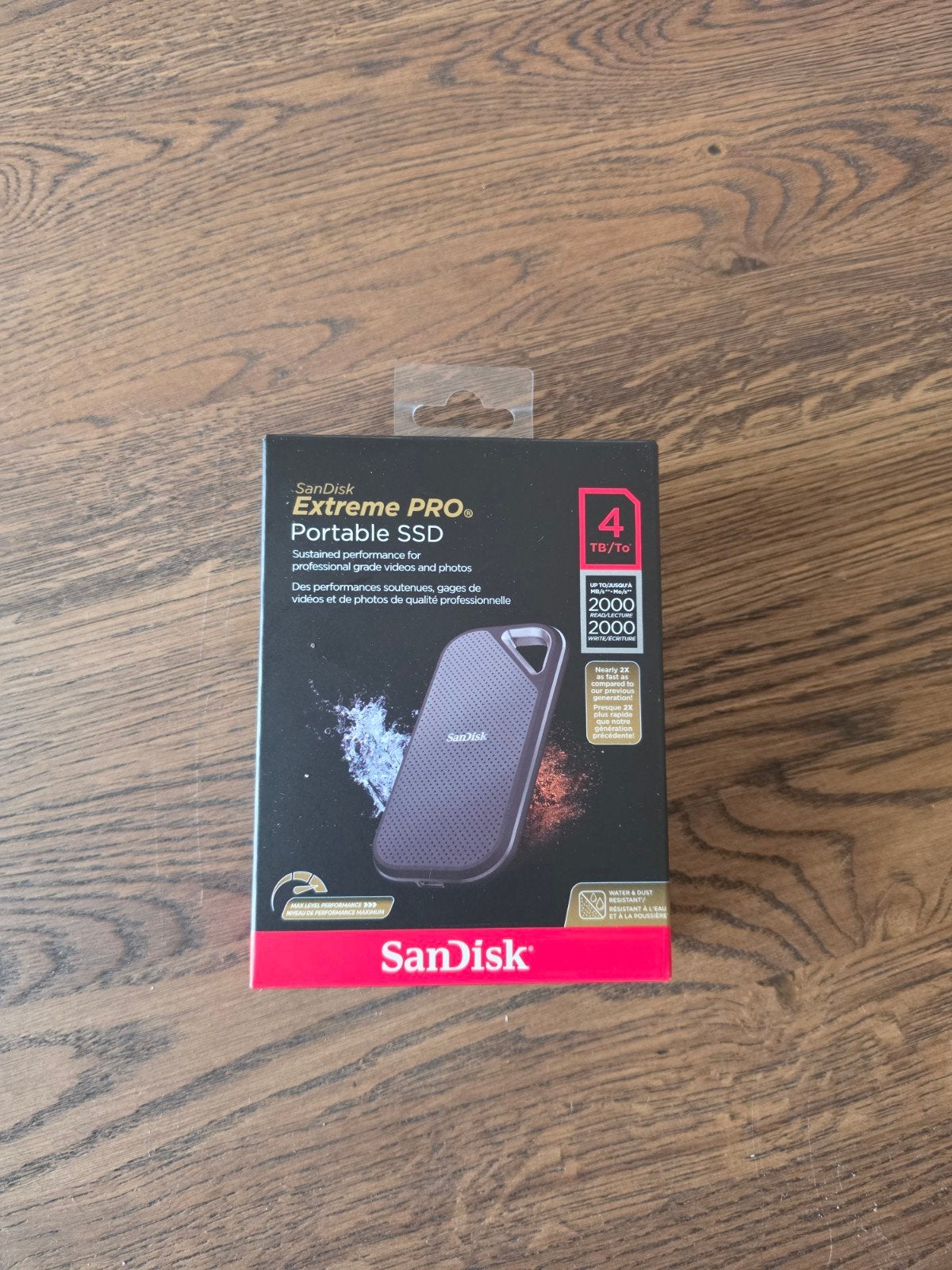 SanDisk Extreme PRO Portable SSD 4TB, Computers en Software, Harde schijven, Server, SSD, Nieuw, 4TB