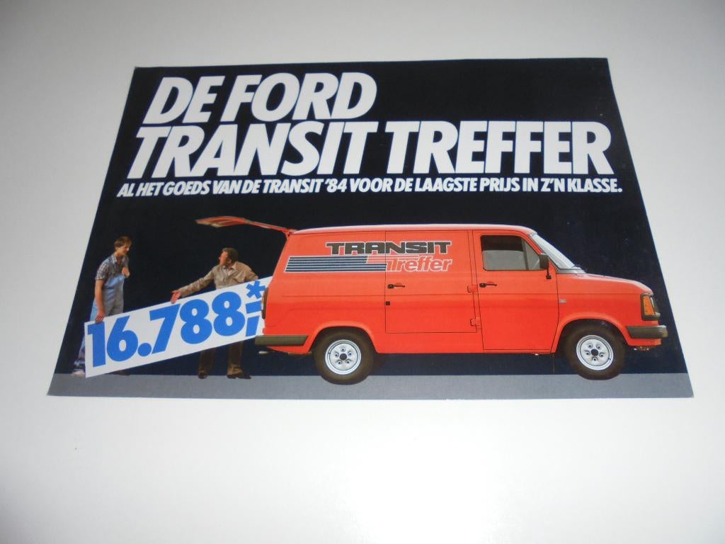 brochure Ford Transit Treffer  1984, Ophalen of Verzenden, Zo goed als nieuw, Ford