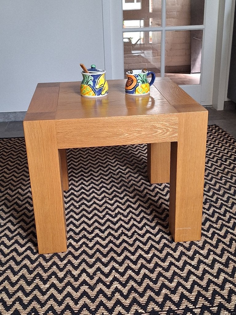 Hoektafel/salontafel, Ophalen, 50 – 75, Eikenhout, Zo goed als nieuw