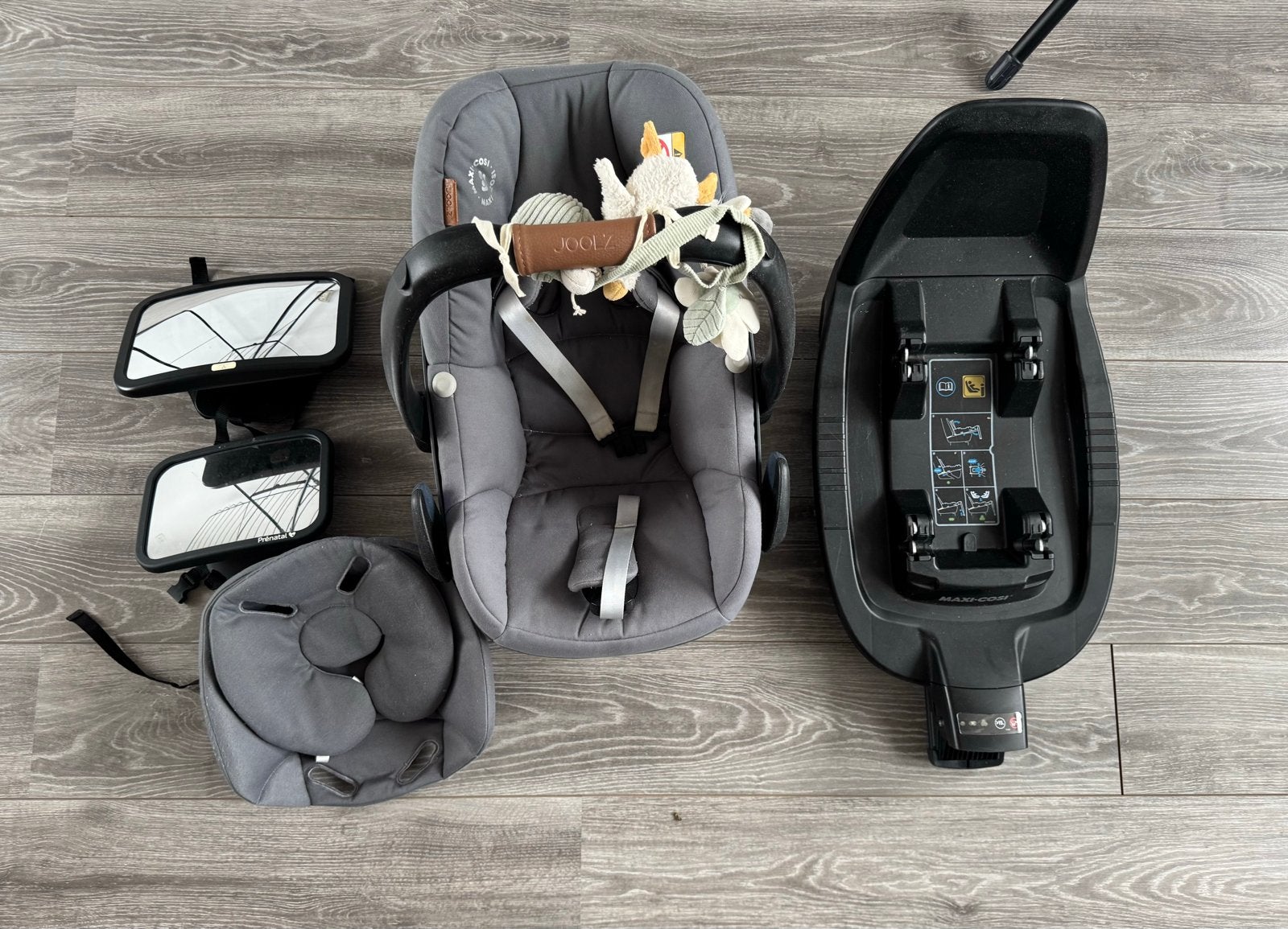 Maxi Cosi Joolz met FamilyFix, verkleiner en spiegels, Ophalen, Gebruikt, Isofix, 0 t/m 13 kg