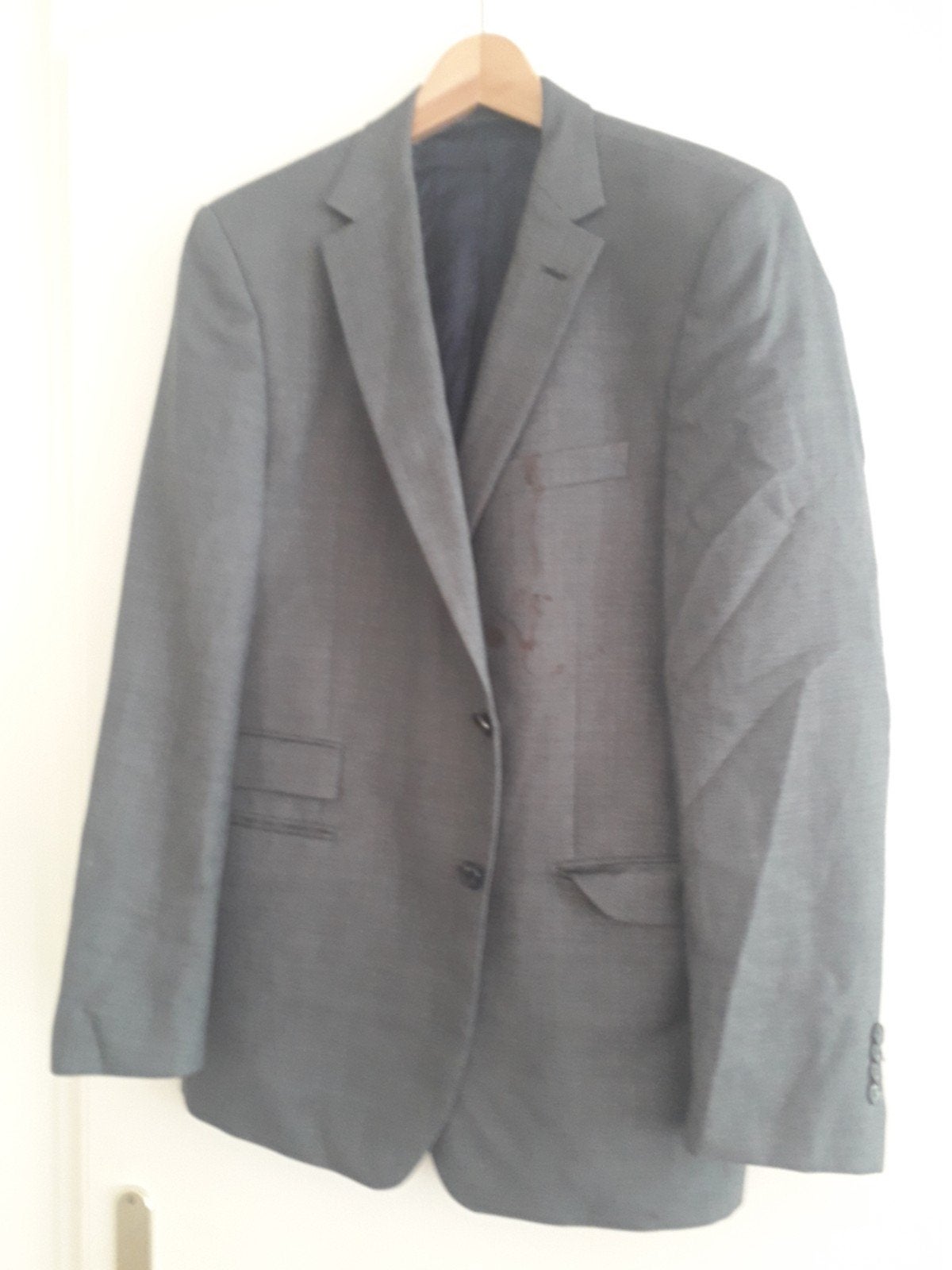 Van Gils Travel Suit colbert - Maat L, Maat 52/54 (L), Zo goed als nieuw, Grijs, Van Gils