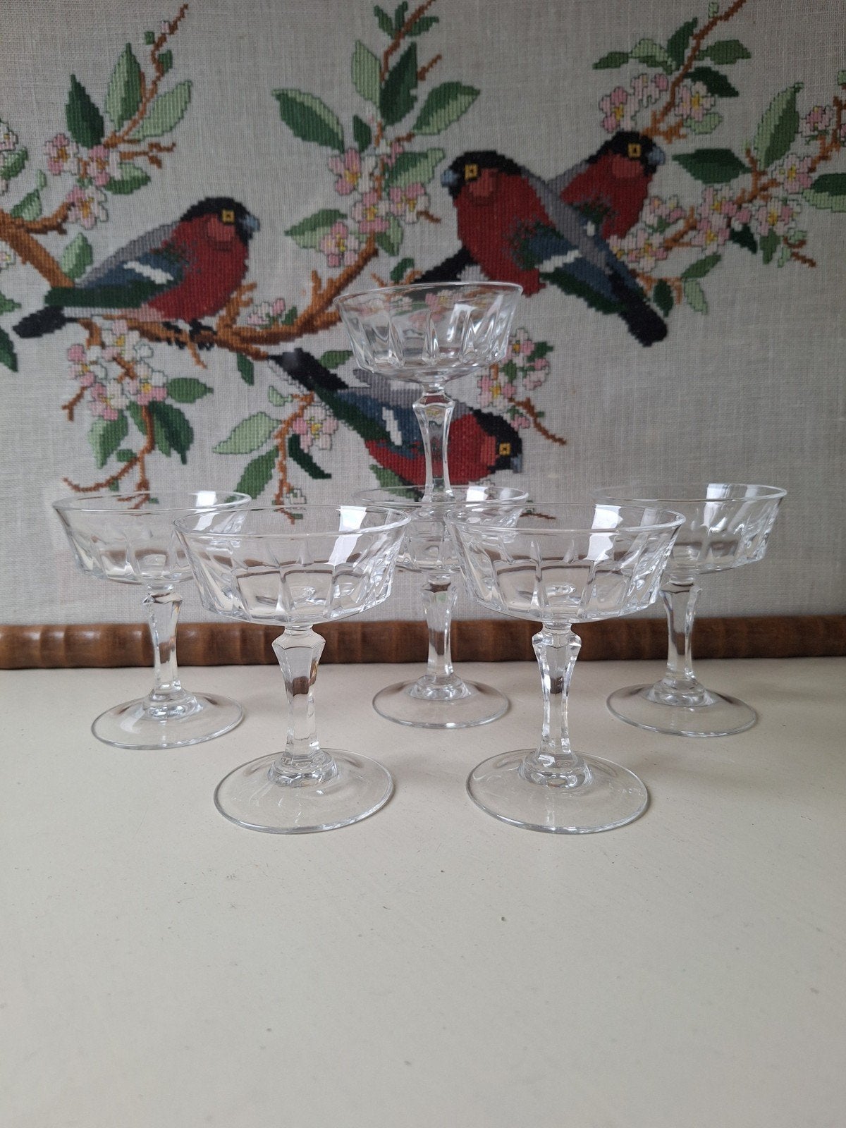 6 Cristal d'Arques Versailles EsMa S coupes, likeur coupes, Ophalen of Verzenden, Zo goed als nieuw, Overige typen