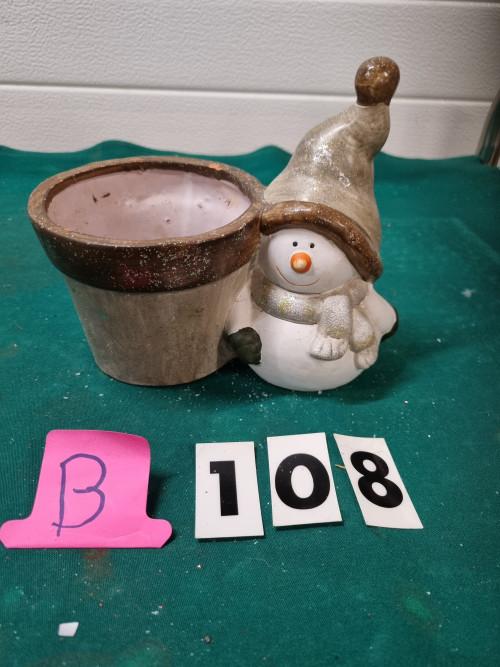 bloempot met sneeuwpop [b108], Ophalen of Verzenden, 'T Olde Gre-j, Info@toldegrej.nl, Endepoelstraat 20f Didam