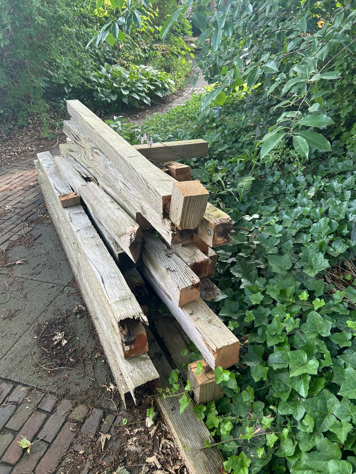 Sloophout, Tuin en Terras, Palen, Balken en Planken, Ophalen, Gebruikt, 250 cm of meer, Palen