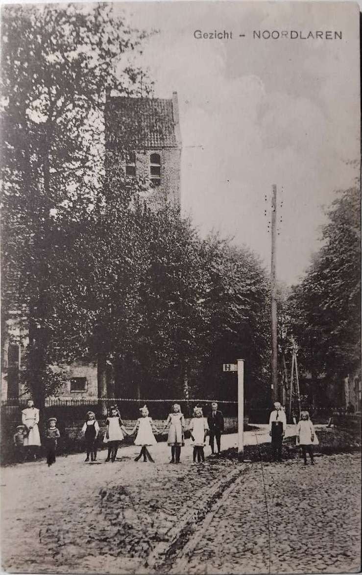 Gezicht Noordlaren (Groningen) - ca. 1920, Ophalen of Verzenden, Voor 1920, Gelopen, Groningen